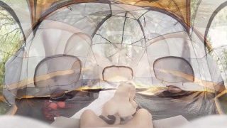 VR BANGERS- ANYA OLSEN ROCKING THE TENT AND GETTING FUCKED OUTDOORS
