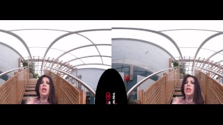 Girl rides vr