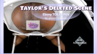 Ebony Toilet POV — Black Girl Pissing on the Toilet- Dirty Ass Up Close Pee on Your Face