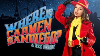 Busty April Olsen As Villain CARMEN SANDIEGO Handcuffs And Fucks You – VR Porn