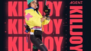 VRCosplayX Busty Avery Black As VALORANT KILLJOY Rewords You With Wet Pussy VR Porn